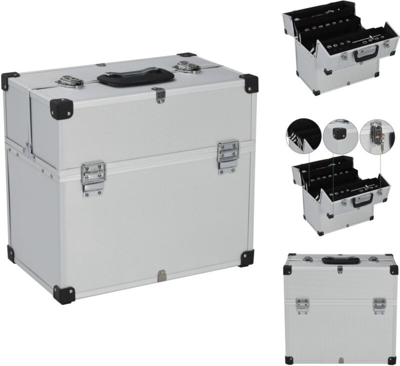 Vidaxl - Werkzeugkästen - Living Werkzeugkoffer 38x22,5x34 cm Silbern Aluminum - Silber