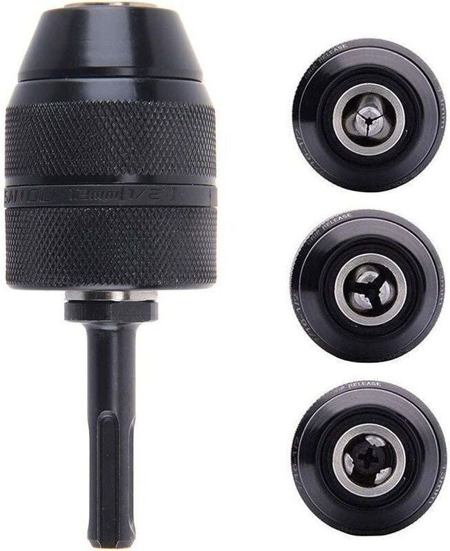 SDS Plus-Adapter, Schnellspann-Bohrfutter, selbstspannend, 2–13 mm, robustes professionelles Bohrfutter, 1/2–20 UNF, Sch...