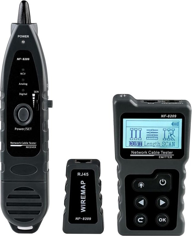 Kabeltester mit Multifunktions-PoE-Draht-Tracker für Netzwerkkabel NF-8209 mit kontaktloser LAN-Kabelprüfung für Cat5, C...