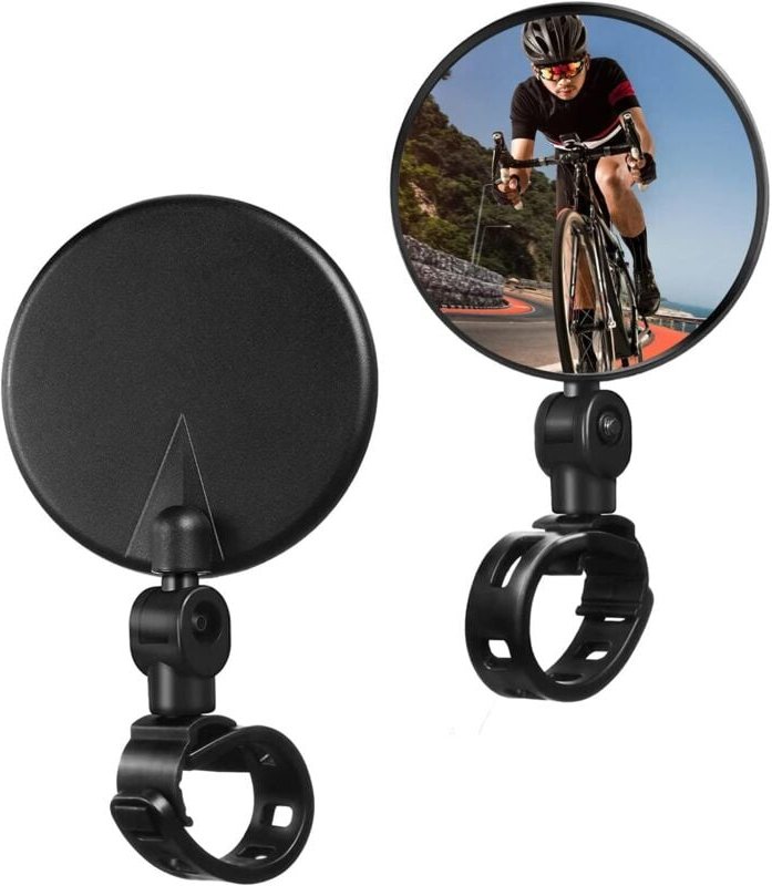 Ahlsen - Fahrrad-Rückspiegel, Lenker-Fahrradspiegel, Fahrradspiegel, Elektroroller-Rückspiegel, 360° verstellbarer konve...