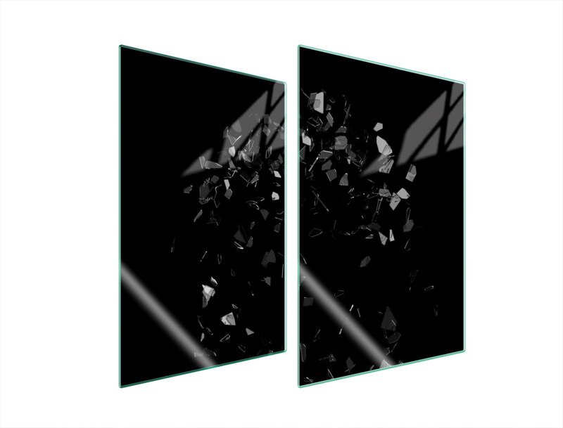 GLASSCHUTZPLATTE FÜR KÜCHE 2x35x52 SCHWARZ