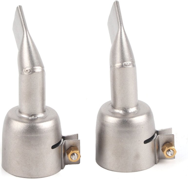 2 Stücke Schweißpistole Düse Flache 120 Grad Edelstahl Heißluft Kunststoff Schweißbrenner Zubehör - Jeffergarden