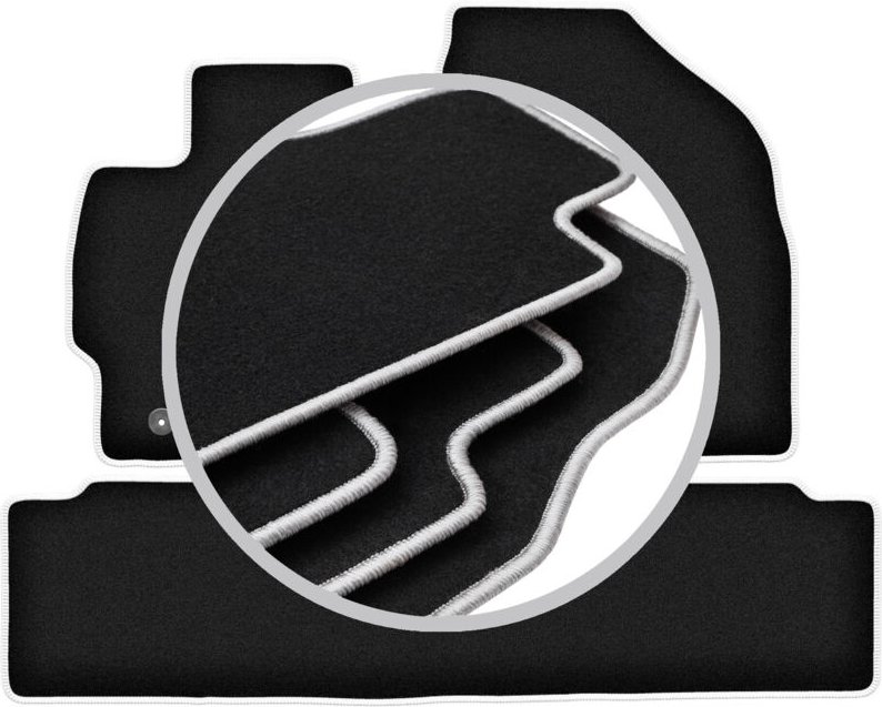 CARLUX-SILVER Autofußmatten für: Toyota Corolla E14 / E15 Kombi, Limousine (2007-2012)