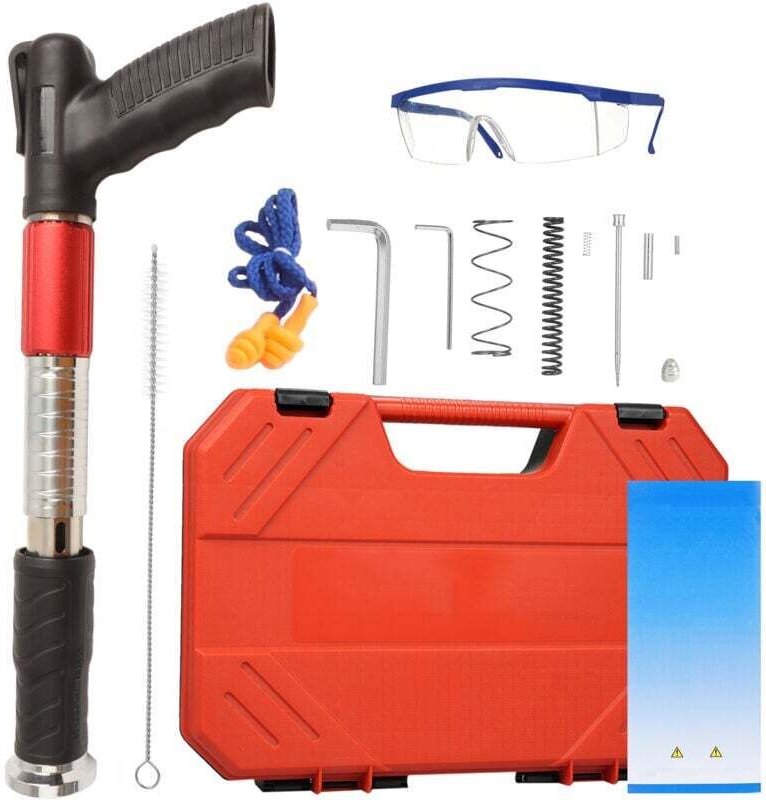 Ulisem Manuelle Nagelpistole, Betonnagler, 5 Geschwindigkeiten, Doppelschalldämpfer, pneumatischer Nagler, Pulvernagler ...