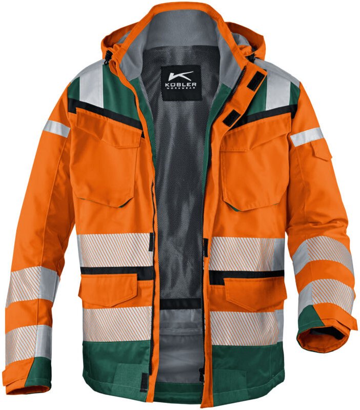 Kübler Wetterjacke reflectiq sympatex psa 2 warnorange/moosgrün Gr. xl