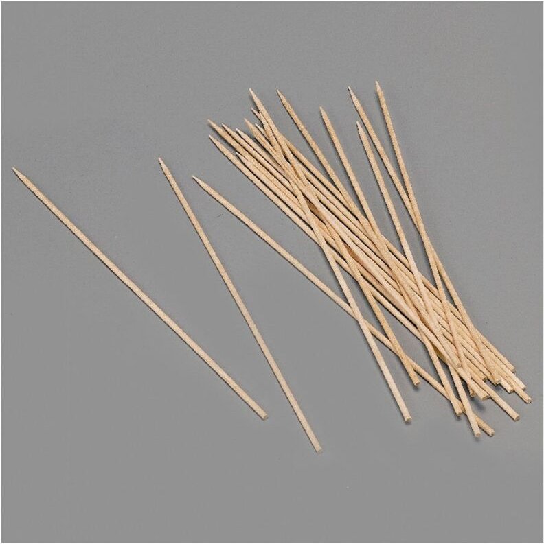 EDM - Blister mit 100 hygienischen Holzspießen von 200 x 2 mm