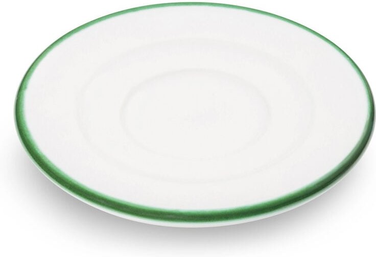 Thumbnail - Gmundner Keramik Grüner Rand, Unterteller Espresso (Ø 11cm)