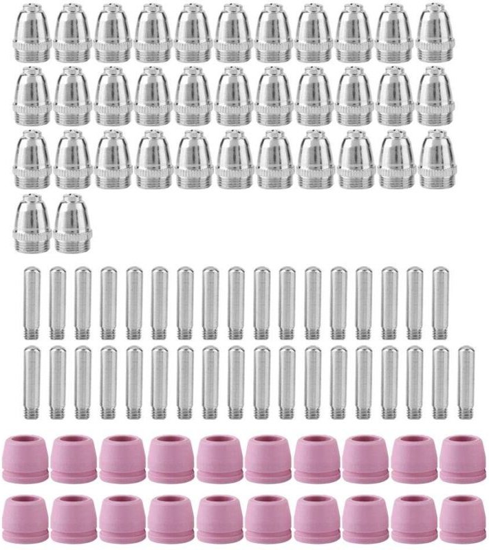 90 teil/satz Plasmaschneider Schneidbrenner Elektrode Düsen Tip Zubehör, Elektroden Düsen-Kit, für Plasmaschneidbrenner