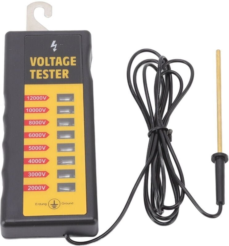 Thumbnail - Spannungsprüfer, 12KV Elektrozaunprüfer, Berührungsloser Elektrozaunspannungsprüfer, Wasserdicht, Leicht Ablesbar, für B...