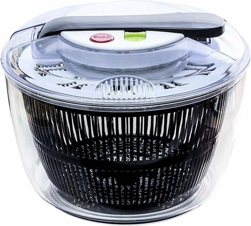 Salatschleuder, großer Obst- und Gemüsetrockner, Schnelltrocknungsdesign, Trockenstopp und einfaches Abtropfen von Salat...