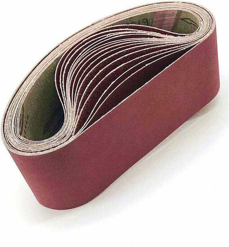 Schleifband 100 x 915 mm sortiert für Bandschleifer - 10 Stück (je 2 x Körnung 40/80/120/180/320)