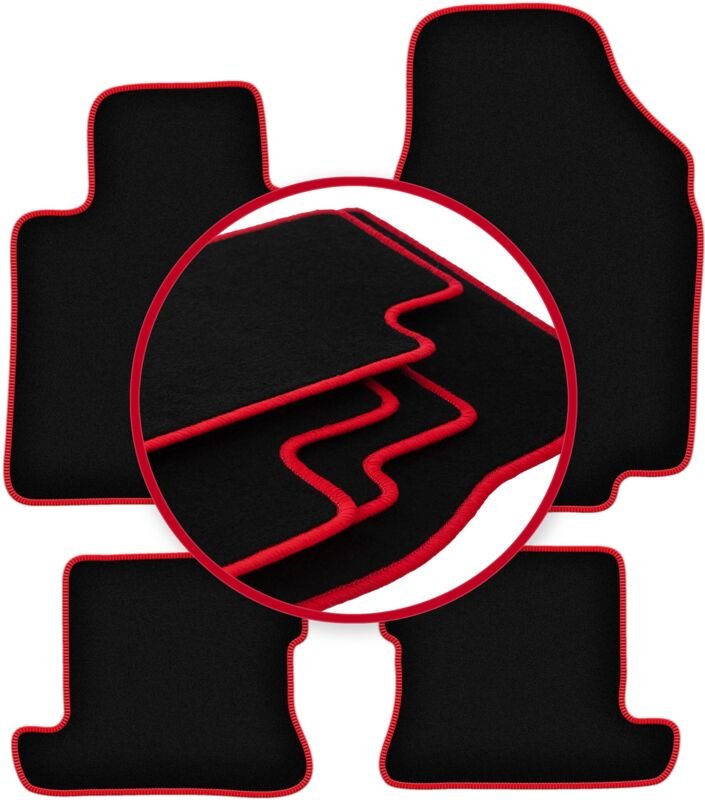 CARLUX-RED Autofußmatten für: Nissan Micra K12 CC Cabrio (2003-2010)