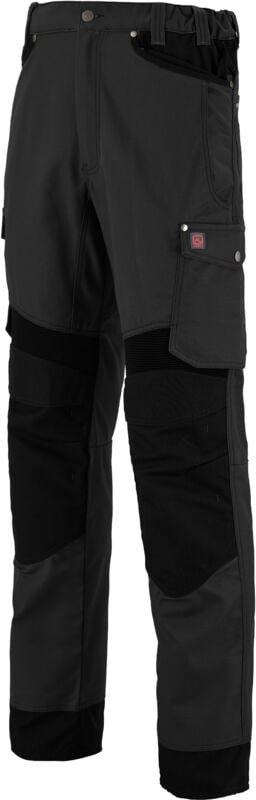 Hose mit Taschen, Taille mit Rüschen, Rotor, Schwarz, Größe L - FR(50)