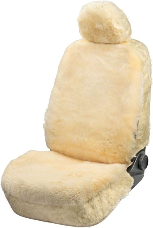 Walser - Autositzbezug Maya aus Lammfell, PKW-Schonbezug Einzelsitz, Lammfellbezug beige