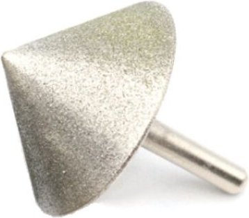Aougo - Beschichtung Diamant-Kegel-Fase-Schleifkopf 90 Grad für Stein-Jade-Glasbohrer-Fase-Schleifwerkzeuge, 30 mm