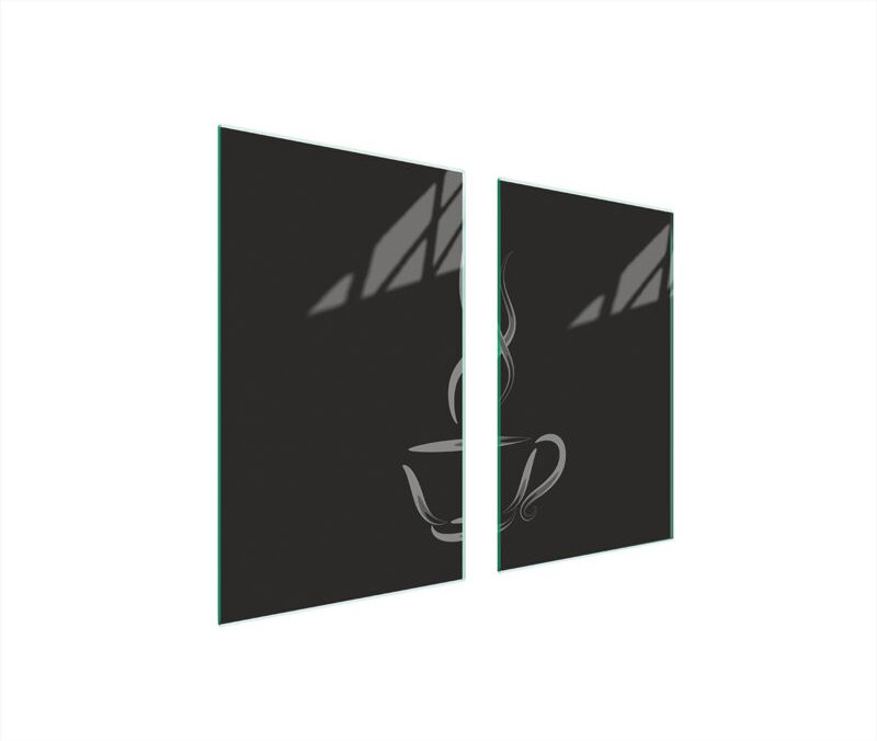 GLASSCHUTZPLATTE FÜR HERD 75x52 KAFFEE