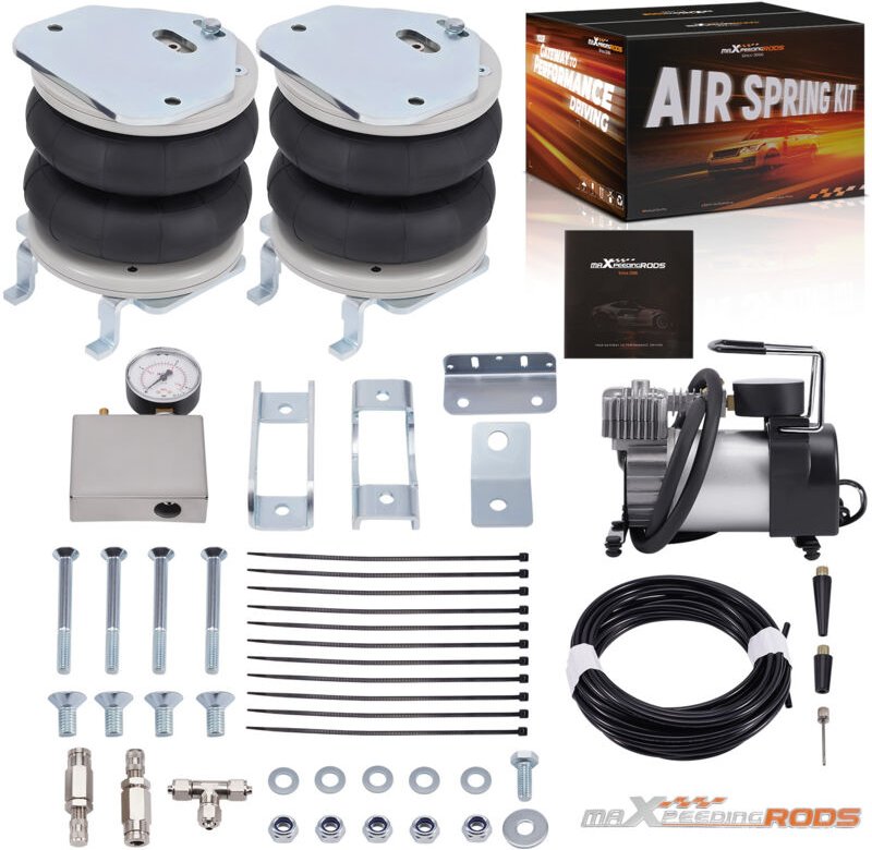 2X Luftfeder Hinten mit 12V Kompressor Kit for Renault Master X70 fwd 1998-2010