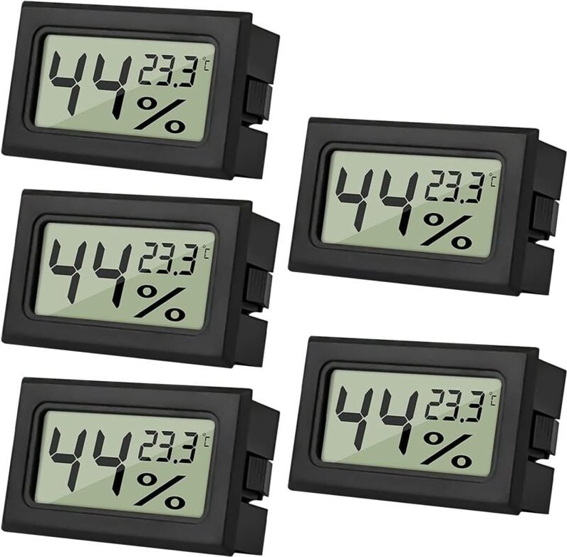 Mini Digital LCD Thermometer Innen Hygrometer Hygrometer Innenthermometer Reptilien Digital Hygrometer, für Büro, Küche,...
