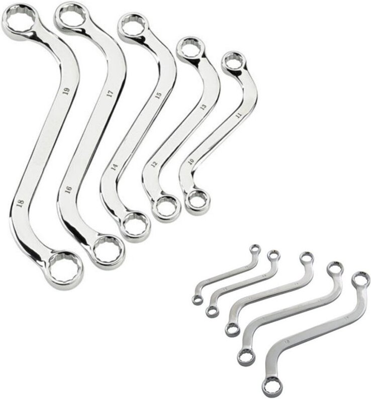 Trade Shop Traesio - Trade Shop - satz mit 5 englischen metrischen h-förmigen schlüsseln für stahlmuttern und -schrauben...