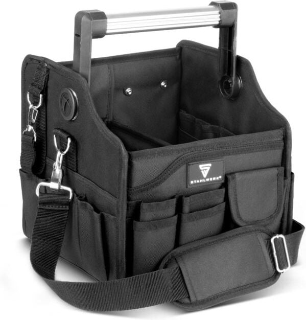 STAHLWERK Werkzeugtasche 14 Außentaschen 2 Innenfächer robuste Elektriker-Tasche