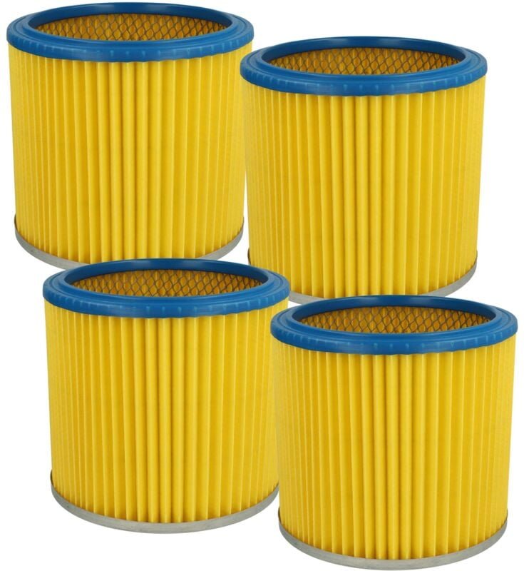 Thumbnail - vhbw 4x Faltenfilter kompatibel mit Aqua Vac AZ 91951-10, AZ 90306-12A, AZ 9171175, Bulldog, Euromac V 10 Staubsauger - ...