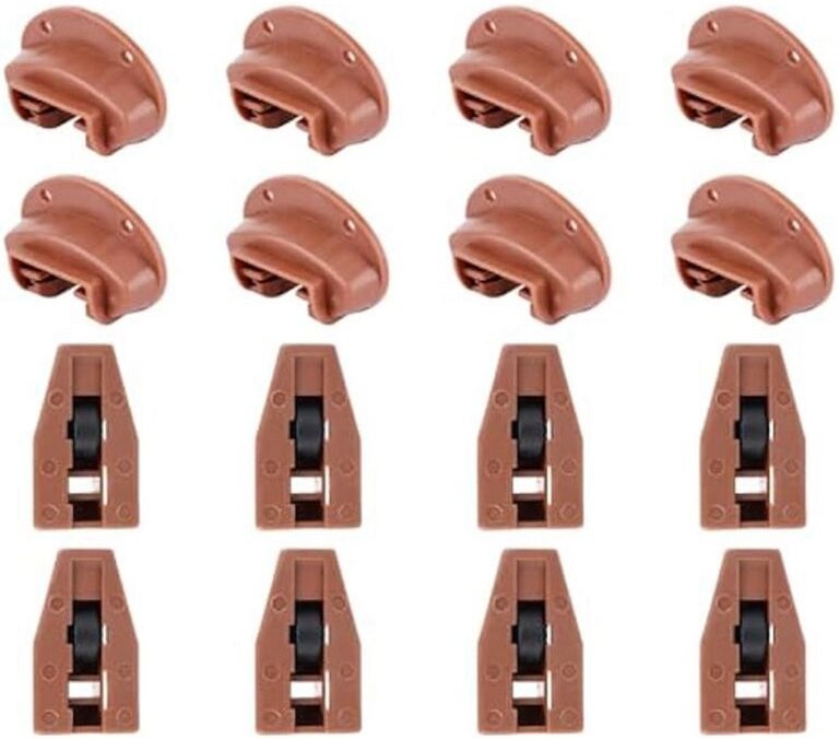 8 Sets Kunststoff-Schubladenschienen-Set, Ersatzteile für Schubladenführungen für mittig montierte Kommoden