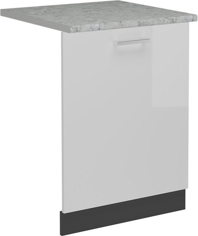 Thumbnail - Vicco - Geschirrspülblende R-Line, Weiß Hochglanz, 60 cm , ap Marmor