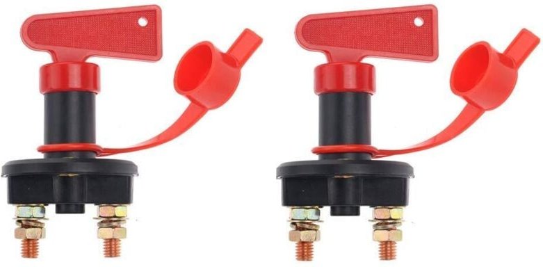 2er-Pack Kfz-Batterietrennschalter, Notschalter, Notschalter, 12 V/24 v - Lntyq