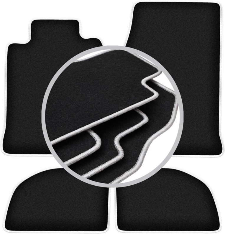 CARLUX-SILVER Autofußmatten für: Porsche 924 Coupé (1976-1988)