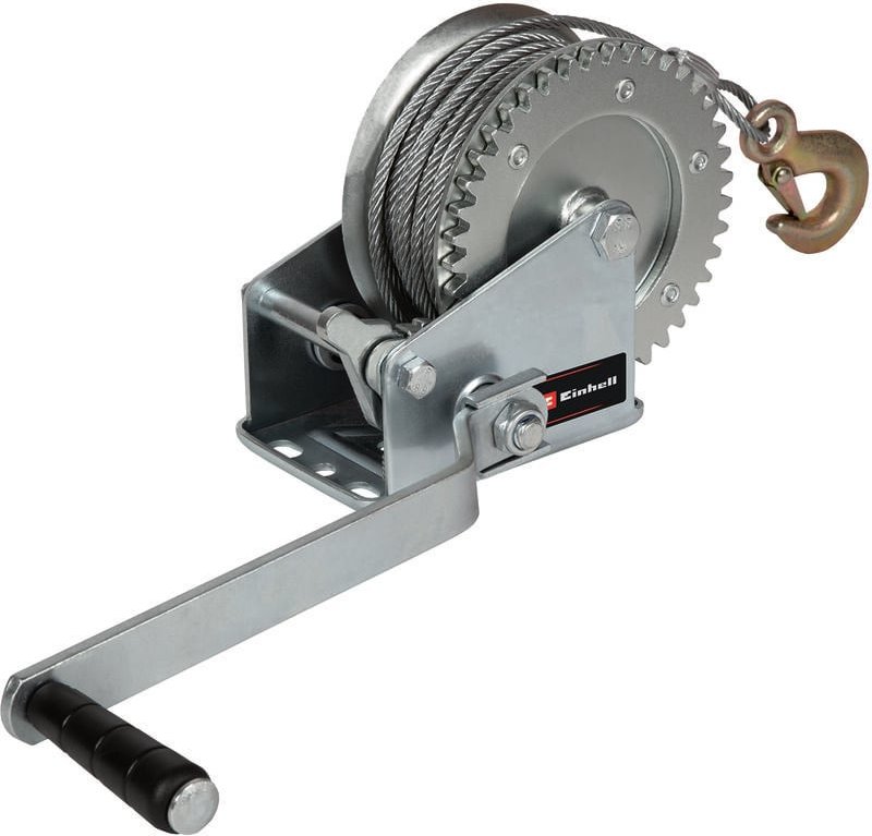 Thumbnail - Handseilwinde tc-wi 800 (max. Tragkraft 800 kg, 20 Meter langes drallfreies Drahtseil, Rücklaufsperre, Softgrip inkl. Si...
