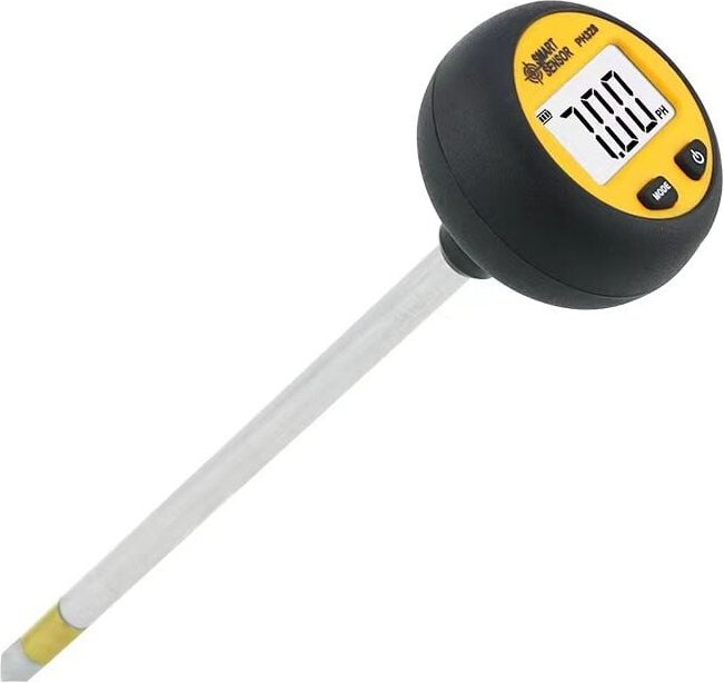26 × 5,3 × 5,3 cm) Digitaler Mehrzweck-Boden-pH-Tester 2,0 PH-8,5 ph Hochpräziser Temperatur-Feuchtigkeitstester für Ack...