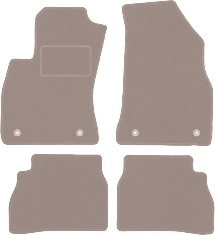 Beige Veloursmatten für: Fiat Doblo II 0 (2009-2020)