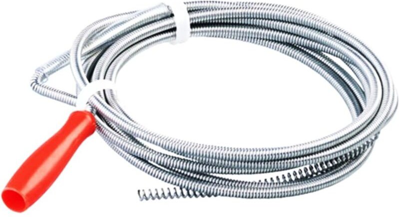 Rohrreinigungsspirale mit Kurbel, Rohrreiniger, Rohrsonde, Rohrreinigungsspirale für Handarbeiten (Lot 1 (3 Meter X 5mm)...