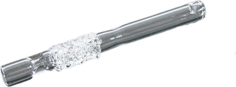 Kurze Glaspfeife mit Schaffell 12 cm - Monsztuk-Modell