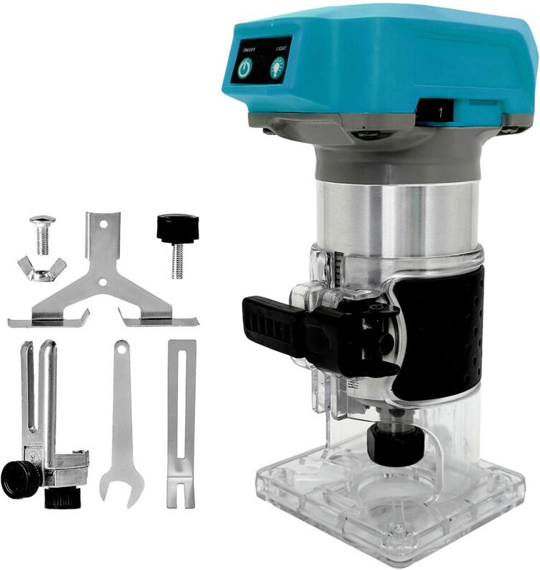 Teetok - Oberfräsen, Akku-Trimmer-Oberfräse, bürstenloser Handkantenschneider, kompakter Oberfräse zum Schlitzen, Trimme...