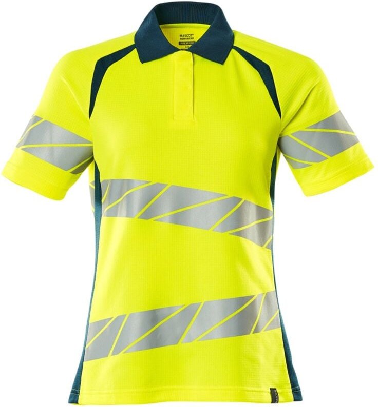 Mascot Damen-Polo-shirt 19093-771-1744 Gr. 4XL hi-vis gelb/dunkelpetroleum