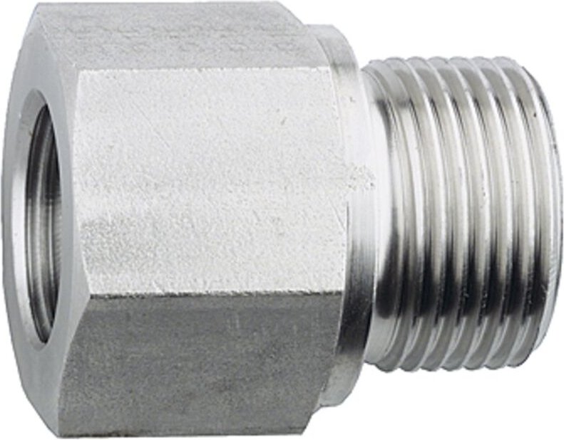 Lange Wechselreduzierung, g 1/2 a., g 3/8 i., Edelstahl 1.4571 - Riegler