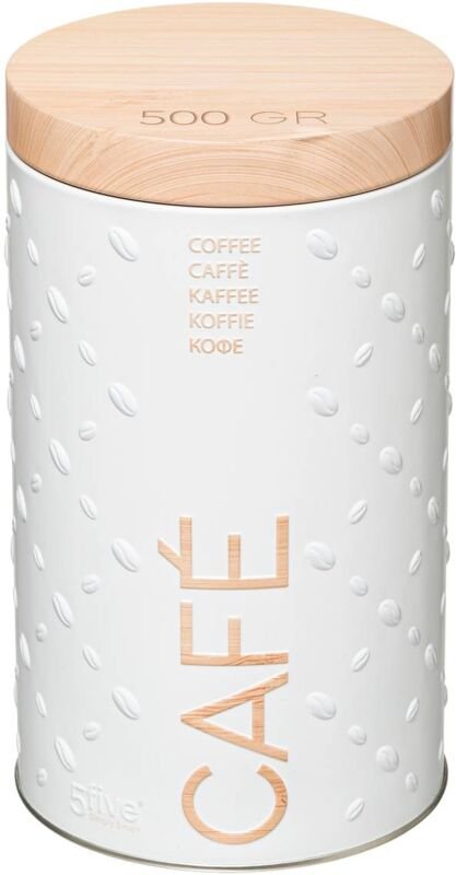 5five Simply Smart - Kaffeedose aus metall 500g scandinave nature weiß - 5five