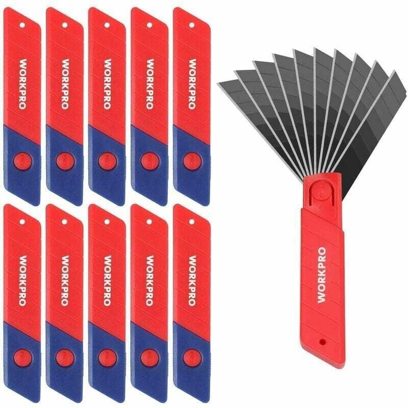 Packung mit 100 18-mm-Schneideklingen, zerbrechliche SK5-Klingen mit Spender, Dicke: 0,5 mm, Länge: 100 mm