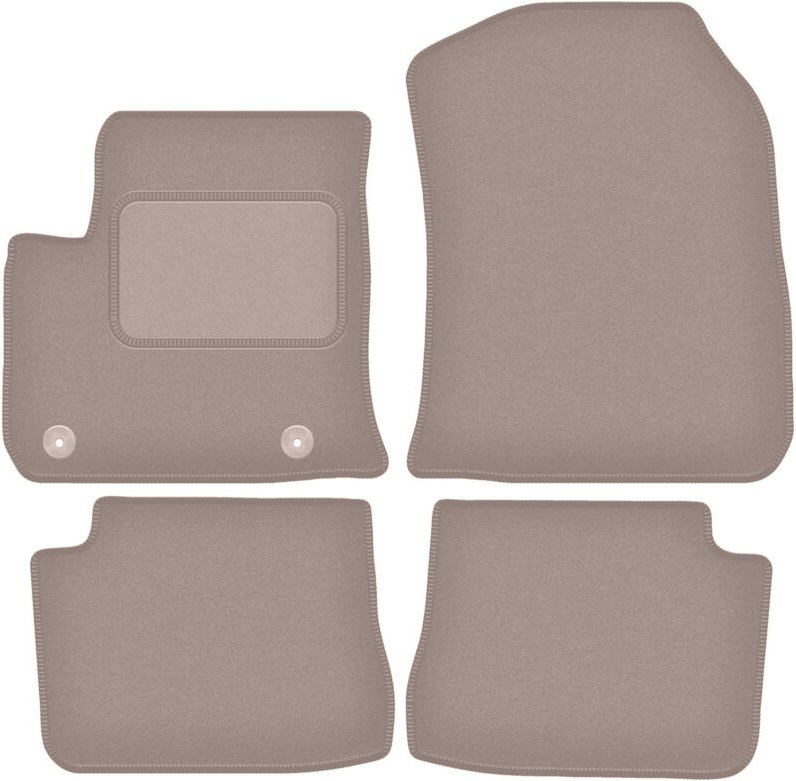 Beige Veloursmatten für: Opel e-Corsa F Fließheck (2019-)