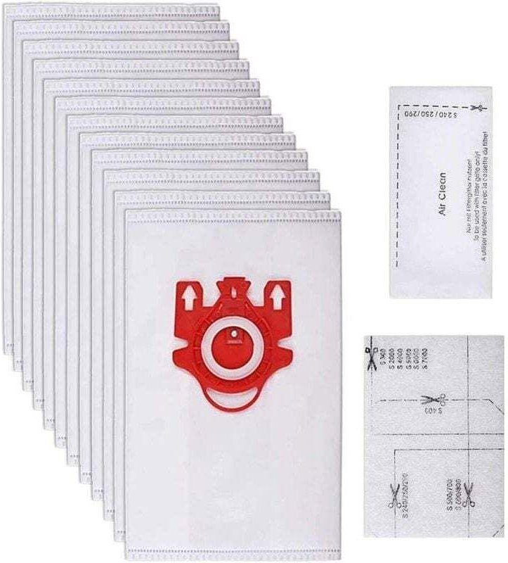 Miele f/j/m HyClean Staubsaugerbeutel – 12er-Pack für die HyClean 3D Efficiency-Serie, kompatibel mit Miele 9917710 - Ul...