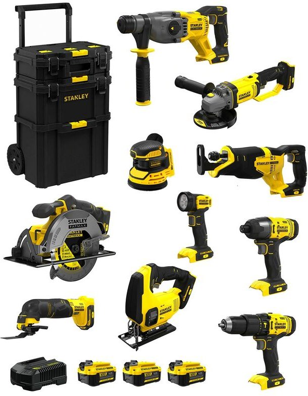 Stanley - FatMax Kit SVK1001 (SFMCH900+SFMCG400+SFMCD711+SFMCF800+SFMCS500 +SFMCS600+SFMCW220+SFMCS300+SFMCE500+SFMCL020...