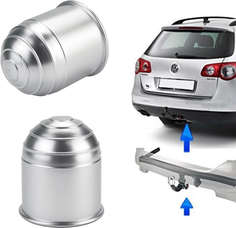 Stück ABS-Anhängerkupplungsabdeckung, 50 mm, rostfrei, ölbeständig, für Wohnwagen und Anhänger, Schutz vor Verschmutzung...