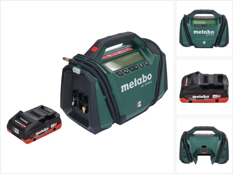 Metabo - ak 18 Multi Akku Kompressor 18 v 11 bar + 1x Akku 4,0 Ah - ohne Ladegerät