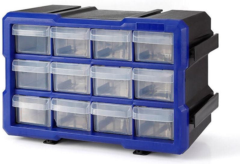 Stapelbarer Organizer mit 12 Schubladen - Workpro