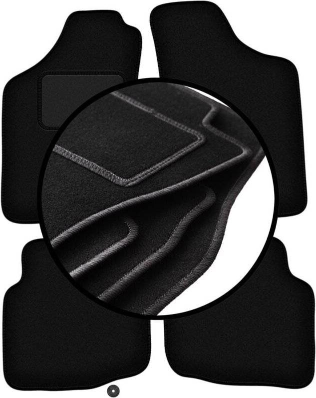 Komplettset Veloursmatten für: Mitsubishi L200 Triton Pickup (2001-2006)