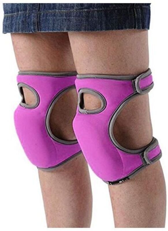 1 Paar Garten-Knieschoner aus weichem Schaumstoff mit Doppelgurten für die Gartenreinigung und Bodenreinigung.