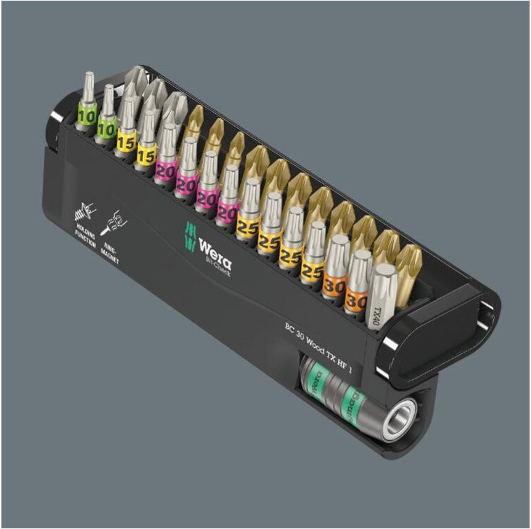 Bit-Check 30 Wood torx hf, 30-tlg. mit Haltefunktion - Wera