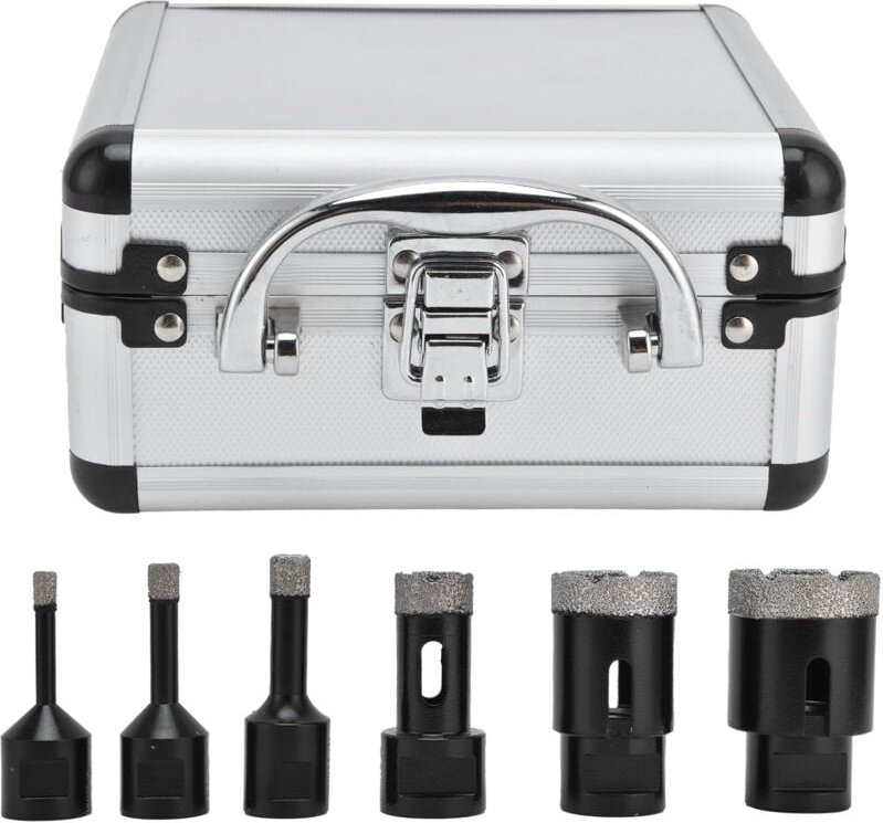 SUNXURY Diamantbohrer, 6-in-1-Diamant-Fliesenlochsägen-Set, Hohlkernbohrer, Handwerkzeuge, Hardware für 6–38 mm M14