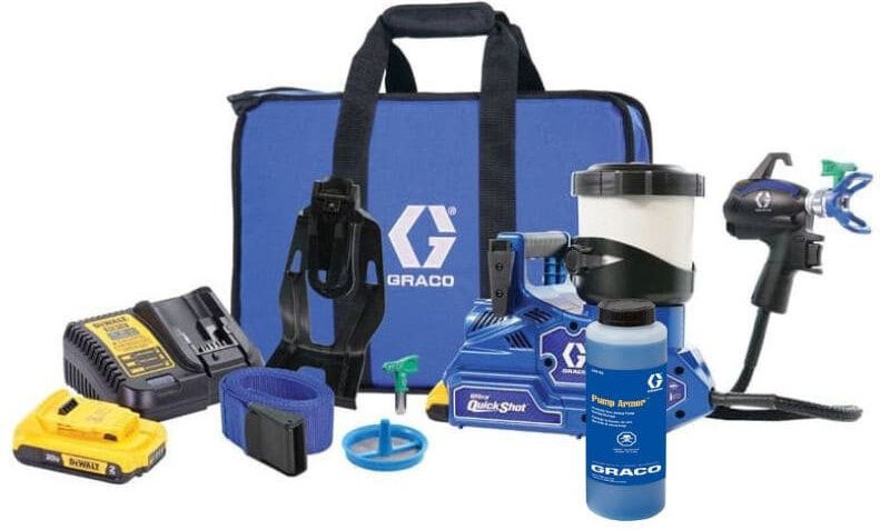 Farbspritzpistole (2x2,0 Ah) + Lagerungsflüssigkeit Graco 20B476X1